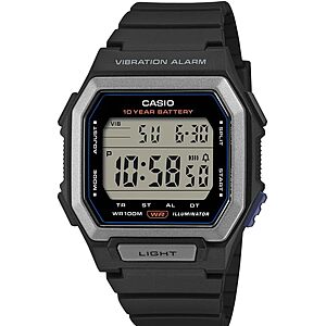 $36.98* | Casio W-738H Series LED Digital Sports Watch w/ 10-Year Battery Life (Black) at Amazon