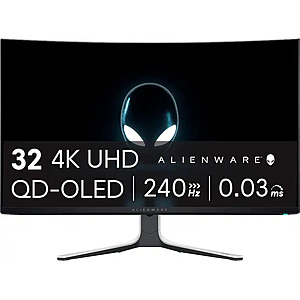 32" Alienware AW3225QF QD-OLED Curved 4K UHD 240Hz Gaming Monitor (Lunar Light) $780 + Free Shipping