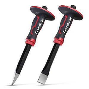 2-Piece Craftzone Masonry Chisel Set w/ Pointed & Flat Rock Chisels $13.99 + Free Shipping w/ Prime or on $35+