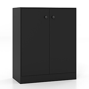 Costway 2-Door Floor Storage Cabinet (Black) $61.99 + Free Shipping