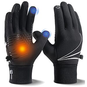 RUIXUE Winter Gloves for Men Women, Warm Touchscreen for running, cycling ( Black, L) $11.69 AC