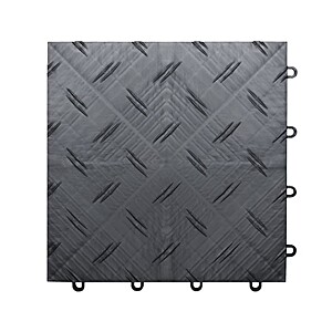 MotoFloor Modular Garage Flooring Tiles 48 Sq Ft per Box 1' x 1' Tiles (Charcoal,  Alloy, Black & Alloy, Black & White) $99.99