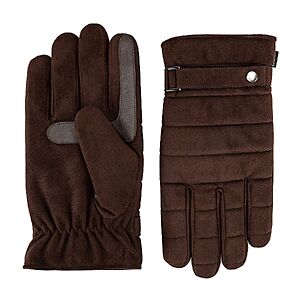 $8.10 or as low as $6.88, Men's isotoner Water Repellent Microsuede Quilted Touchscreen Gloves, Kohl's