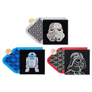 3-Count Papyrus Star Wars Birthday Card Assortment (Darth Vader, Stormtrooper & R2-D2) $14.59 + Free Shipping w/ Prime or on $35+