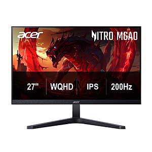 $135 FS WALMART Acer Nitro 27" WQHD (2560 x 1440) IPS Gaming Monitor, AMD FreeSync Premium Technology, Up to 200Hz, Up to 0.5ms, Black, MGA270U X2