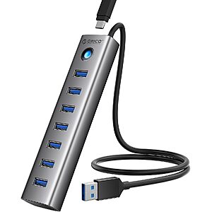 ORICO 7-Port USB 3.0 5Gbps Extender Splitter Hub w/ 1.64' Cable $9.79 + Free Shipping w/ Prime