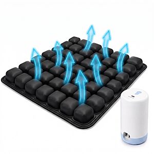 LEPULER Inflatable Travel Airplane Seat Cushion with Air Pump for Long Flights $27.99 AC