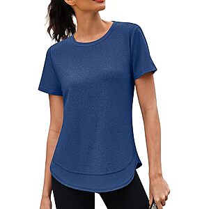 3rd Hill Womens Workout Tops Short Sleeve Crewneck Sports Yoga Running Shirts Quick Dry Outfits (Various Colors) S-3XL $5.49 AC