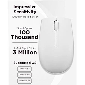 Amazon: Lenovo 300 Wireless Compact Mouse (Reg $16.99, ~47% Off) from $8.99 + FS w/ Prime $8.97