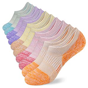 Amutost Womens No Show Socks Athletic Anti-Slip Cushioned Breathable 5Pairs $8.48 AC