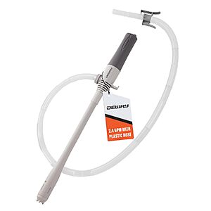 DEWAY 15" D-Battery 2.6 GPM Hands-Free Fuel Transfer Pump $12.99 + Free Shipping w/ Prime or on $35+