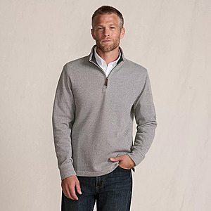 Men's Bedford Rib Casual Quarter Zip Pullover Sweater $40.47
