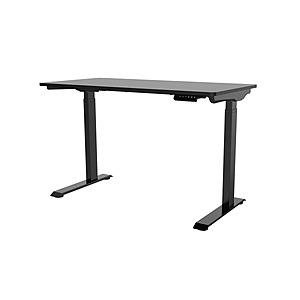 Monoprice WFH Single Motor Height Adjustable Motorized Complete Sit-Stand Desk with Solid-core Wood Top, 47.2 x 23.6 Inch, Black $149.99