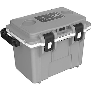 Pelican 14QT Personal Cooler Cement Gray/White Standard $84.99