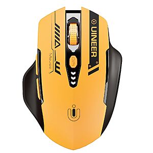 12,800 DPI Uineer Tri-Mode Silent Wireless Mouse w/ 1000Hz Polling Rate (Yellow) $10.99 + Free Shipping w/ Prime or on $35+