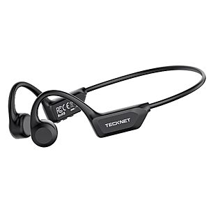 Tecknet Bluetooth 6.0 Open-Ear Bone Conduction Headphones w/ Built-in Mic (Black) $14.99 + Free Shipping w/ Prime or on $35+