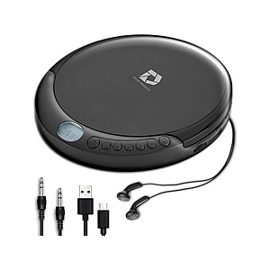Deluxe Products Portable CD Player w/ 60-Second Anti-Skip, Stereo Earbuds & Aux Cable $7.99 + Free Shipping w/ Prime or $6 Fee per Order