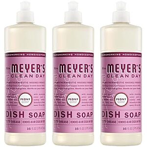 [SnS, AC] $9.55* | 3-Pk 16-Oz Mrs. Meyer's Clean Day Liquid Dish Soap (Peony) at Amazon