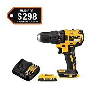 DeWalt DCD777D1 20-Volt MAX Lithium-Ion Cordless 1/2 in. Compact Drill/Driver Kit with 2.0 Ah Battery and Charger $106