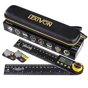 LEXIVON Digital Angle Finder Gauges: 5" $17, 7" $20, 10" $28 & More + Free Shipping w/ Prime or on $35+