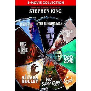 Stephen King 8 Movie Digital Collection $12.99