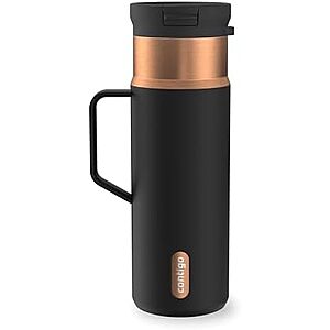 $13.43 | 20-Oz Contigo SnapSeal Stainless Steel Water Bottle (Licorice Bronze) at Amazon