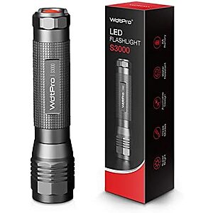 [Prime, AC] $6.49* | WdtPro S3000 1600-Lumen 3-Mode IP67 LED Flashlight at Amazon