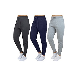 3-Pack Blue Ice Women's Fleece-Lined Joggers w/ Zipper Pockets $21.99 + Free Shipping w/ Prime