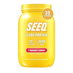 34.56-Oz SEEQ Clear Protein Powder (Strawberry Lemonade) $25.59 w/ S&S + Free Shipping w/ Prime or on $35+