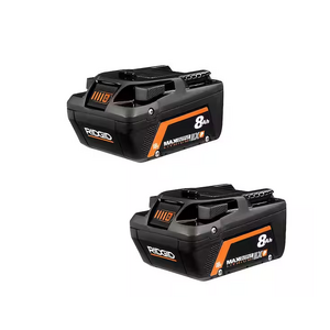 $179 RIDGID NEW TABLESS 8.0ah battery 2pk