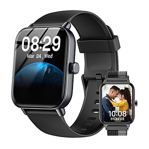 Quican 1.85" Smart Watches for Men Android & iPhone, Alexa Built-in Smartwatches for Men and Women $21.25