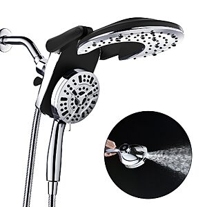 Prime- BOZYBO Foldable Rainfall Shower Head with Handheld Combo Chrome $19.99 + Free Shipping