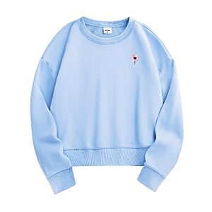Stelle Cropped Sweatshirt for Women Crewneck Pullover Tops Oversized Long Sleeve (various colors) $9.99