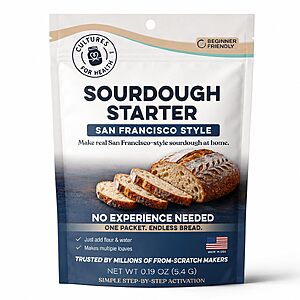 Cultures For Health San Francisco Style Sourdough Starter $6.01 w/ S&S + Free Shipping w/ Prime or on $35+