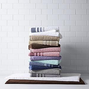 27" x 52" Home Expressions Solid & Stripe Bath Towel (Various Colors) $3.49 + Free Shipping on order $49+