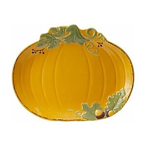 Pfaltzgraff Plymouth Autumn Harvest Thanksgiving Small Pumpkin Platter, 12 Inch, Orange $8.99