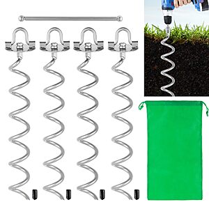 Amazon – MIXXIDEA 17.5" Ground Anchors - $15.67 w/ Code