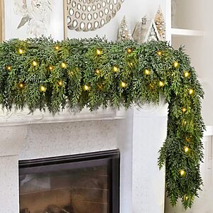 Amazon – 6-Ft Lighted Christmas Cedar Garland - $23.99 w/ Code