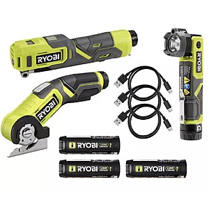 3-Tool USB Lithium Combo Kit w/ Power Cutter, Flashlight & Inflator $99.91 + Free Shipping
