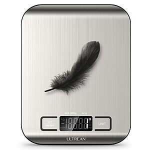 Ultrean Food Scale, Digital Kitchen Scale with LCD Display, Weight Grams and Ounces for Baking Cooking and Meal Prep, 304 Stainless Steel, 11lb (Batteries Included) $6.98