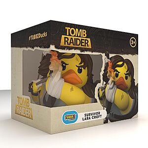 TUBBZ Tomb Raider Lara Croft Survivor Cosplay Rubber Duck Boxed Collectible Figure $11.84 + Free Shipping w/ Prime or on $35+