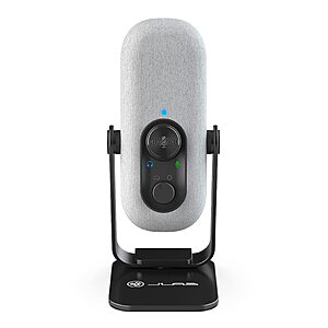 $21.83 AMAZON JLab Go Talk USB-C Microphone with Cardioid and omnidirectional Modes, Volume Control, Mute, 3.5mm aux, Plug and Play, White