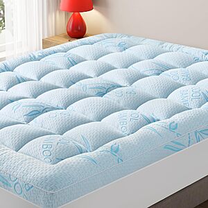 Amazon – Queen Bamboo-Viscose Extra-Thick Mattress Topper - $33.5 w/ Code