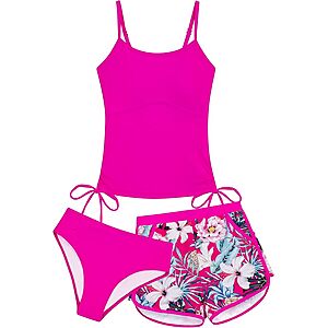 Amazon – Girls 3-Piece Tankini Swimsuit Set - $8.97–$17.99 w/ Code