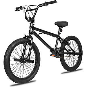 Hykolity 20 inch BMX Bike Freestyle Cycling Trick Bicycle with 4 Pegs for Teenage Adults Men Women Beginners Street Stunt Bike V-Brake Black $113.99