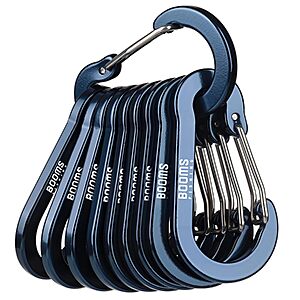 10-Pack 3.1" Booms Fishing Aluminum D-Ring Keychain Carabiner Clips (Deep Blue or Gold) $4.99 + Free Shipping w/ Prime or on $35+