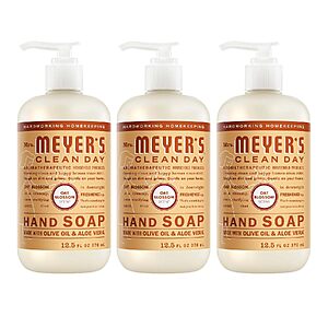 3-Pack 12.5-Oz Mrs. Meyer's Clean Day Liquid Hand Soap (Oat Blossom) $8.58 w/ S&S + Free Shipping w/ Prime or on $35+