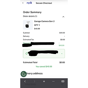 FREE MyQ Garage Camera Gen 2 ($5 shipping) when enabling Amazon Key delivery
