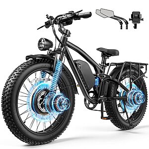 FRITTON 63V Electric Bike 6000W Dual Motor Ebike + Free Shipping - $879.98