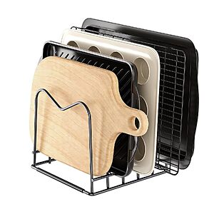 6-Dividers ORDORA Cutting Board & Baking Sheet Organizer Rack (Black) $9.99 + Free Shipping w/ Prime or on $35+